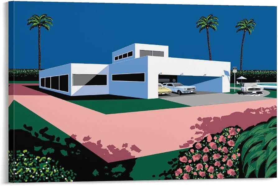 Amazon.co.jp: イラストレーター 永井博 アートポスター 80年代シティ