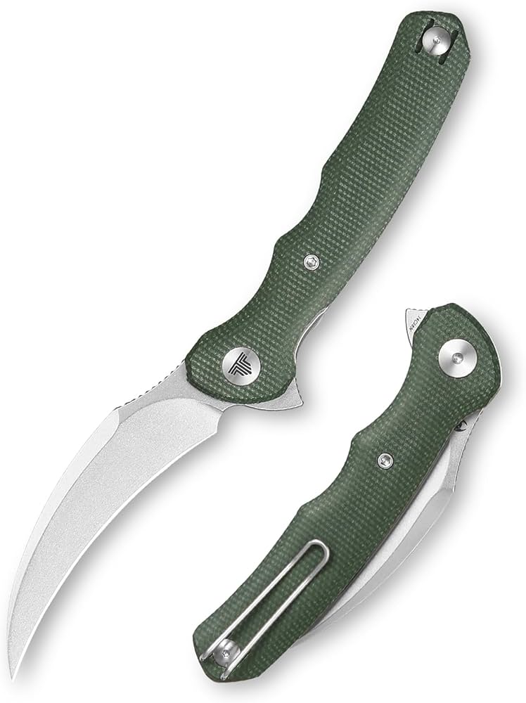 Amazon.com : TRIVISA knives - Lacerta-04G |Hawkbill Folding Knife