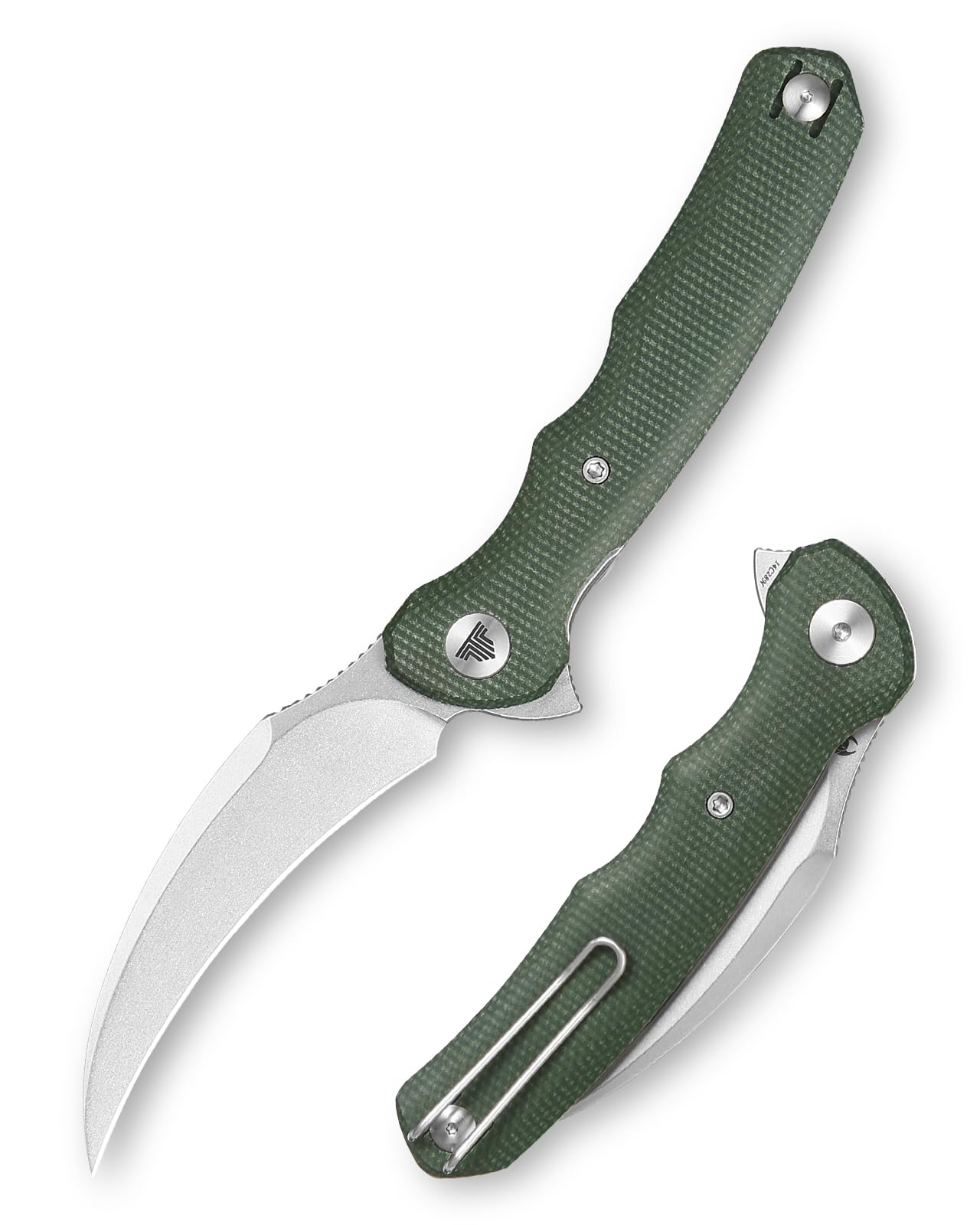 Amazon.com : TRIVISA knives - Lacerta-04G |Hawkbill Folding Knife