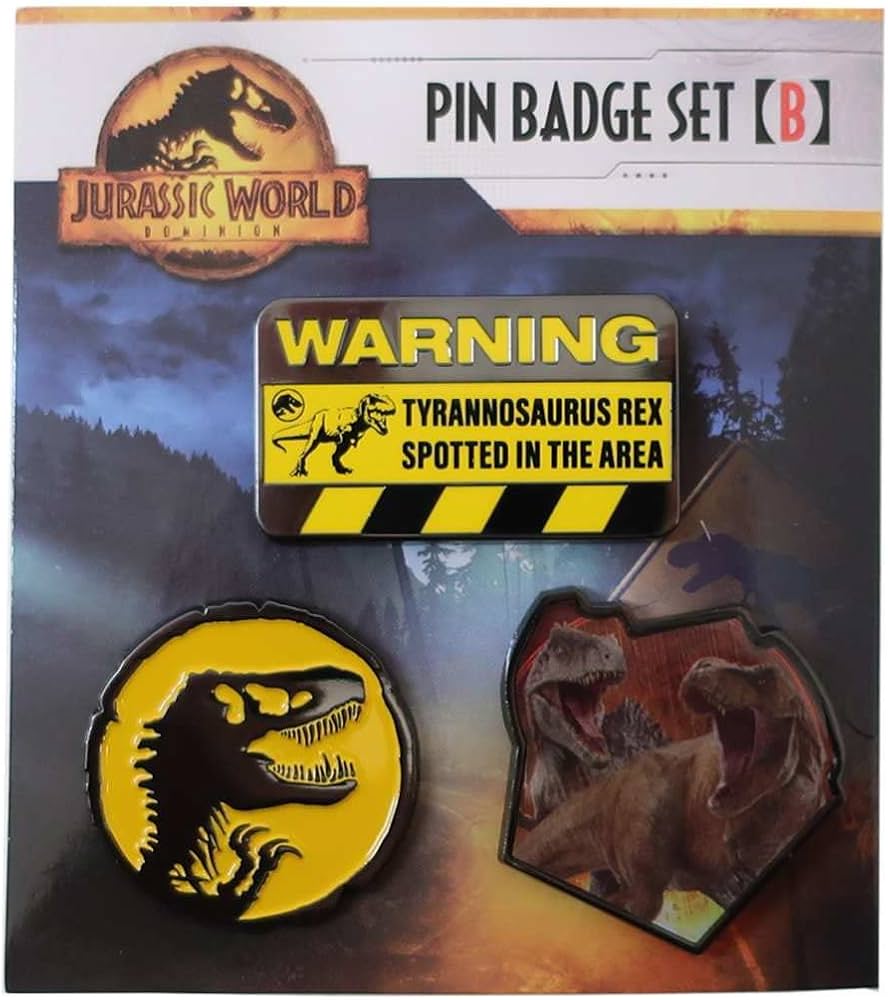 Amazon | ジュラシックワールド3[ピンバッジ]ピンズ3個セット/B 恐竜