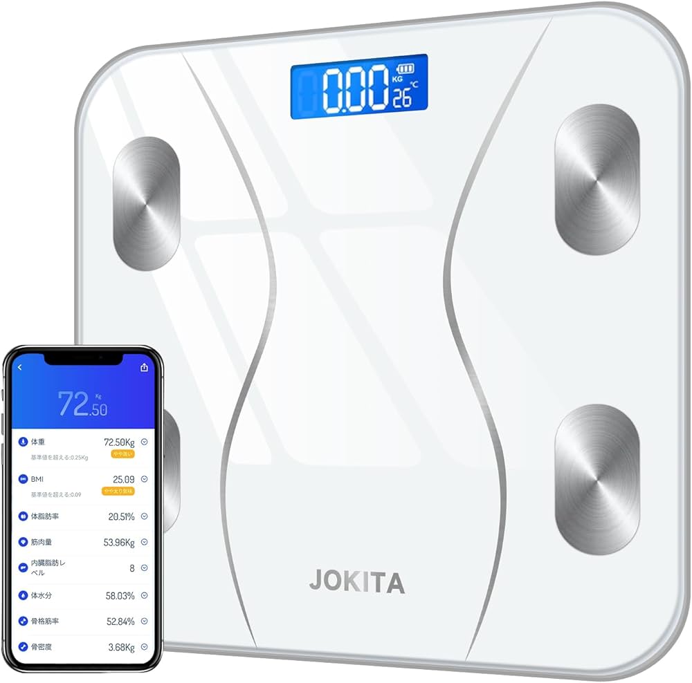 Amazon | 体重計 bluetooth スマホ連動 体組成計 ヘルスメーター 体