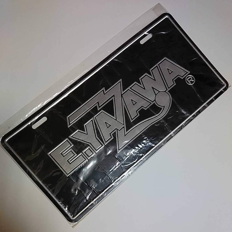 Amazon.co.jp: E.YAZAWA 矢沢永吉 ナンバープレート ロゴ ブラック