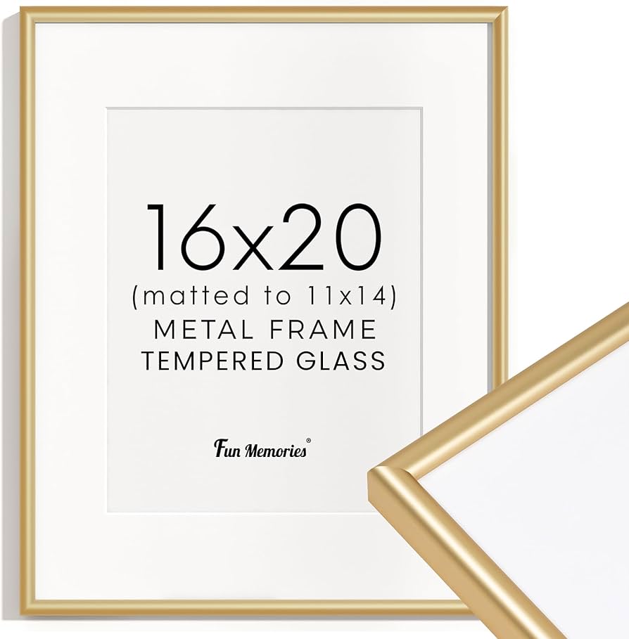 Amazon.co.jp: 16x20 アルミ写真フレーム ゴールド 16インチx20インチ