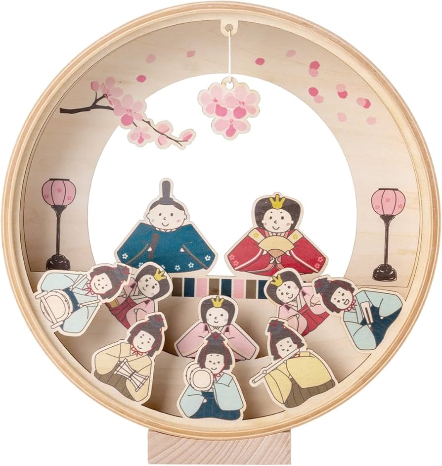 Amazon | FUN fun 雛人形 コンパクト 木製 壁掛けにもなる オリジナル