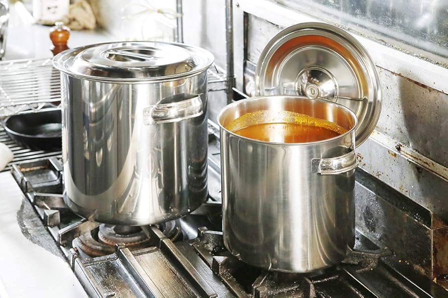 EBM 18-8 キッチンポット 寸胴鍋 目盛付 14cm 18cm まとめ売り Amazon