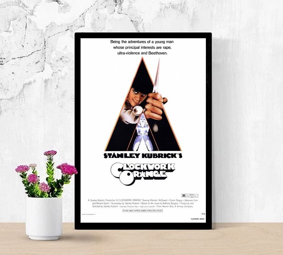 Amazon.co.jp: 【フレーム付-黒-】 映画ポスター 時計じかけのオレンジ
