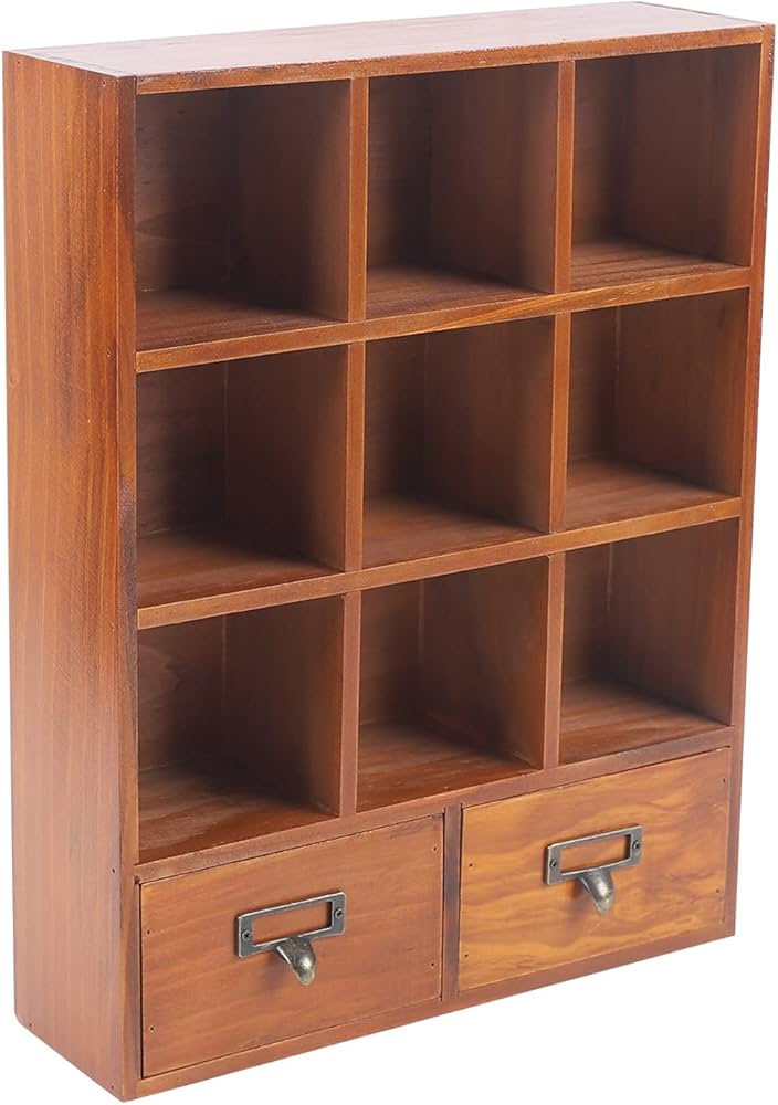 Amazon.com: NOLANTISI Vintage Wooden Display Shelves with 2