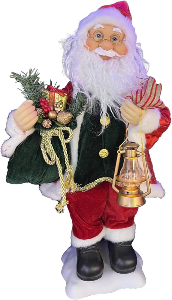 Amazon.com: LAMPHOME 24-Inch Animated Santa Claus with Lighted