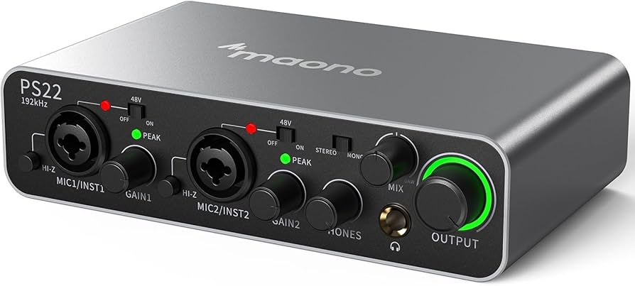 Amazon.com: MAONO USB Audio interface for PC with 60 dB Pro-preamp