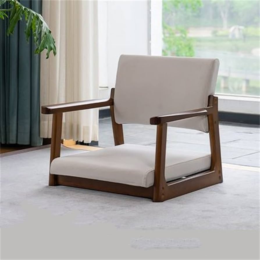 Amazon｜和室用 座椅子 畳の座席の背もたれの固体木の怠惰な床の足の