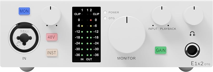 Amazon.com: TOPPING E1X2 OTG USB Audio Interface | XLR Mic Preamp