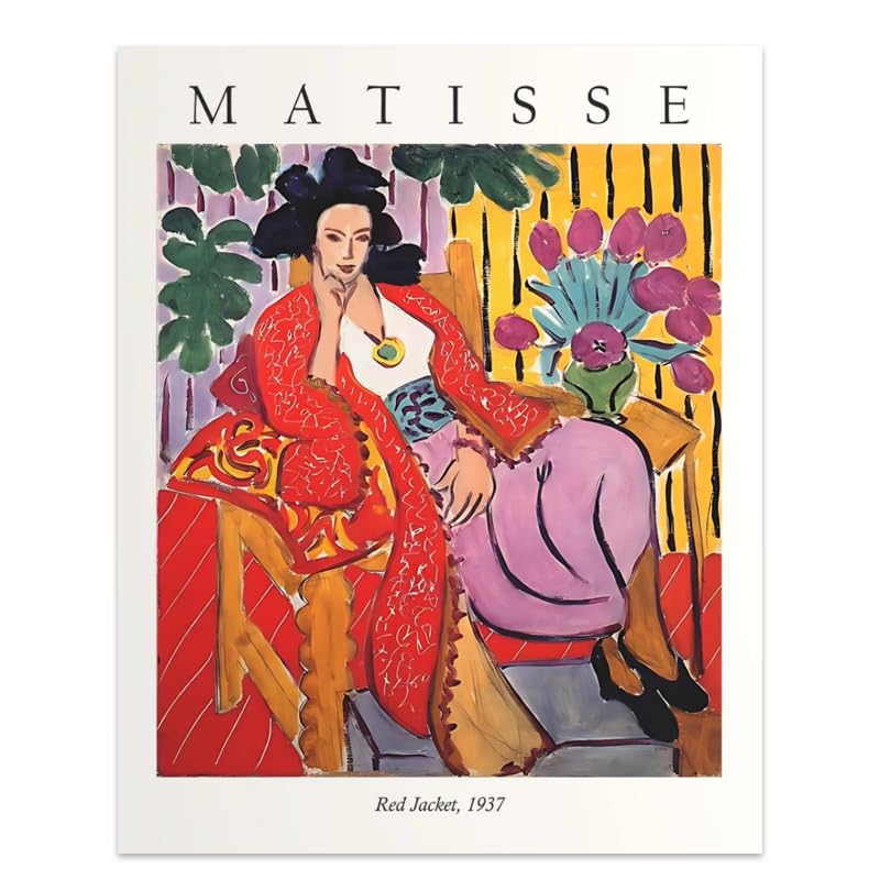 Amazon.co.jp: アンリ・マティス展 版画、ポスター《赤いジャケット