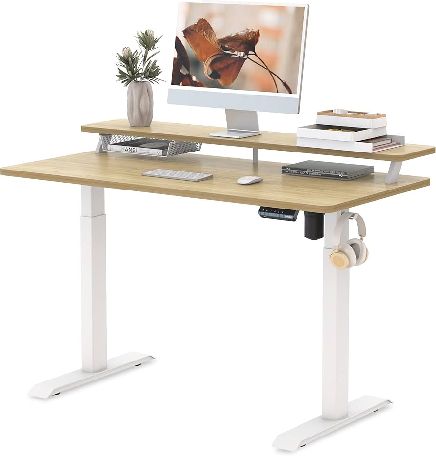 Amazon | Fenge 電動昇降デスクスタンディングデスク電動 組立て簡単