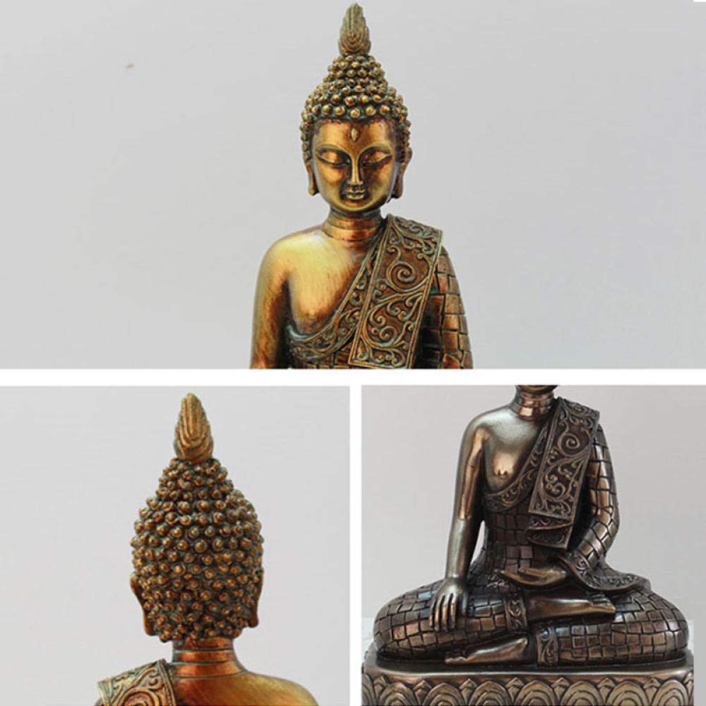 Amazon｜彫刻像樹脂模倣銅仏教菩薩仏像インド仏彫刻ヴィンテージ仏頭