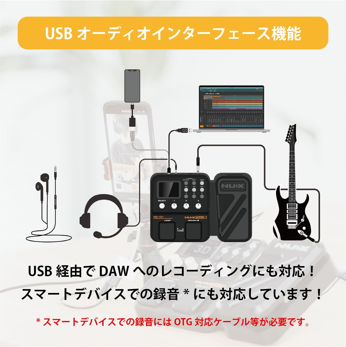 Amazon | ニューエックス NUX マルチエフェクター 25種類のアンプ