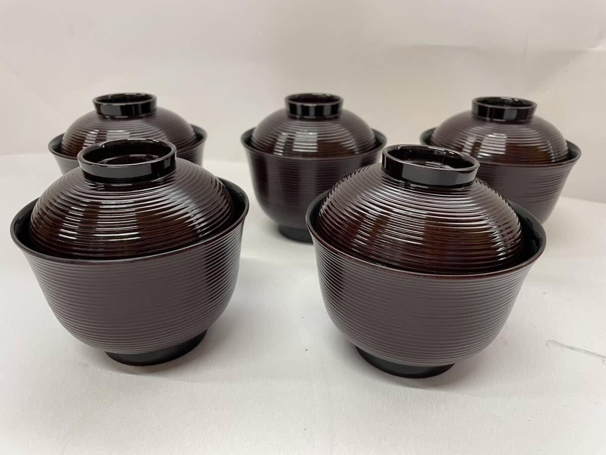 Amazon.co.jp: たち吉 蓋物一対 蓋付吸物椀5客 橘吉 立筋 千筋 汁椀