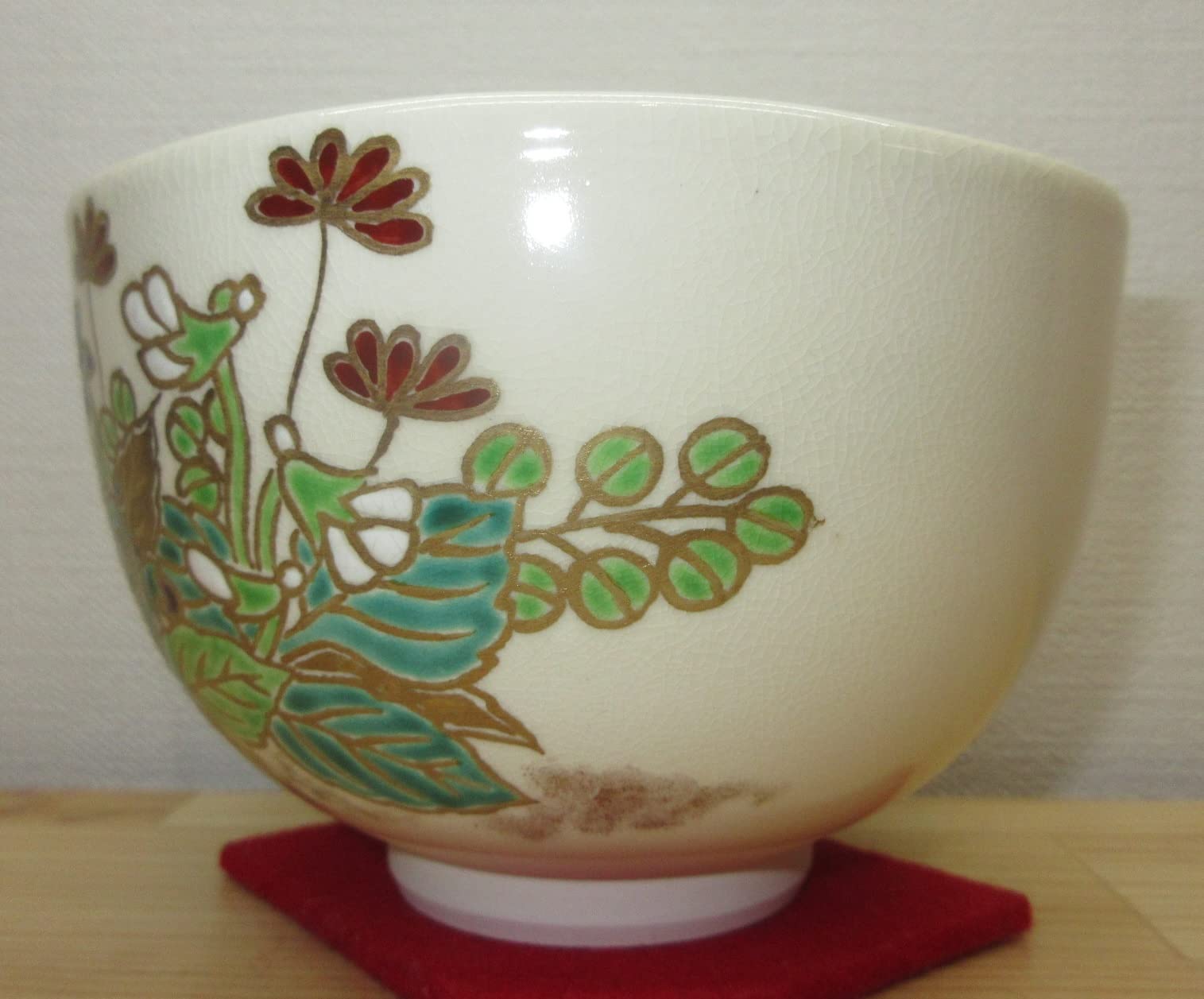 Amazon | 【逢絢亭】茶道具 茶碗 抹茶碗 京焼 仁清 春野の図 文月和香