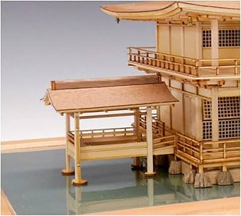 Amazon | ウッディジョー 1/75 鹿苑寺 金閣 白木 木製模型 組み立て