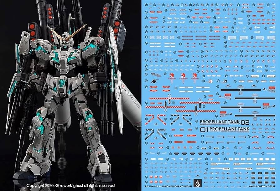 Amazon | ［RG 1：144］RX-0 フルアーマー・ユニコーンガンダム 水転写