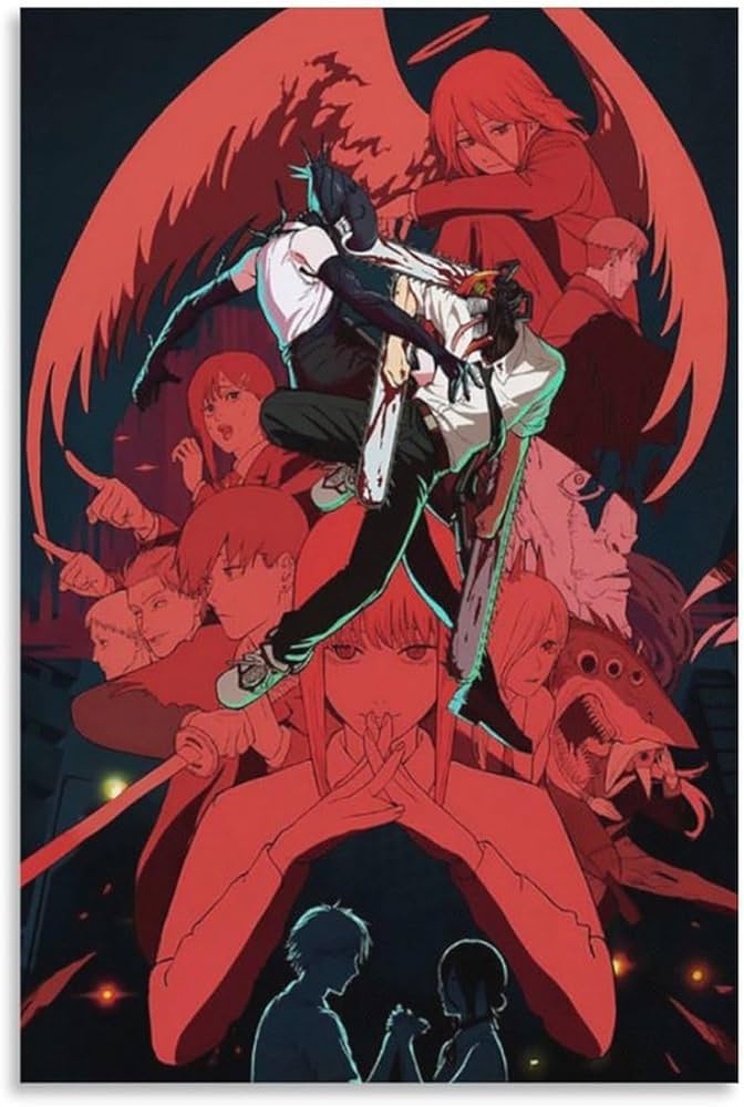 Amazon.co.jp: チェンソーマン レゼ ポスター 装飾 絵 キャンバス 壁