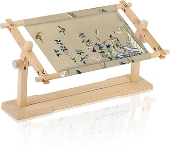 Amazon.co.jp: aleawol 刺繍スタンド 卓上 木製 刺繍台 大型 四角