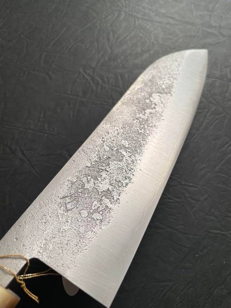 稀少☆兼房本水牛角仕様 高級槌目包丁