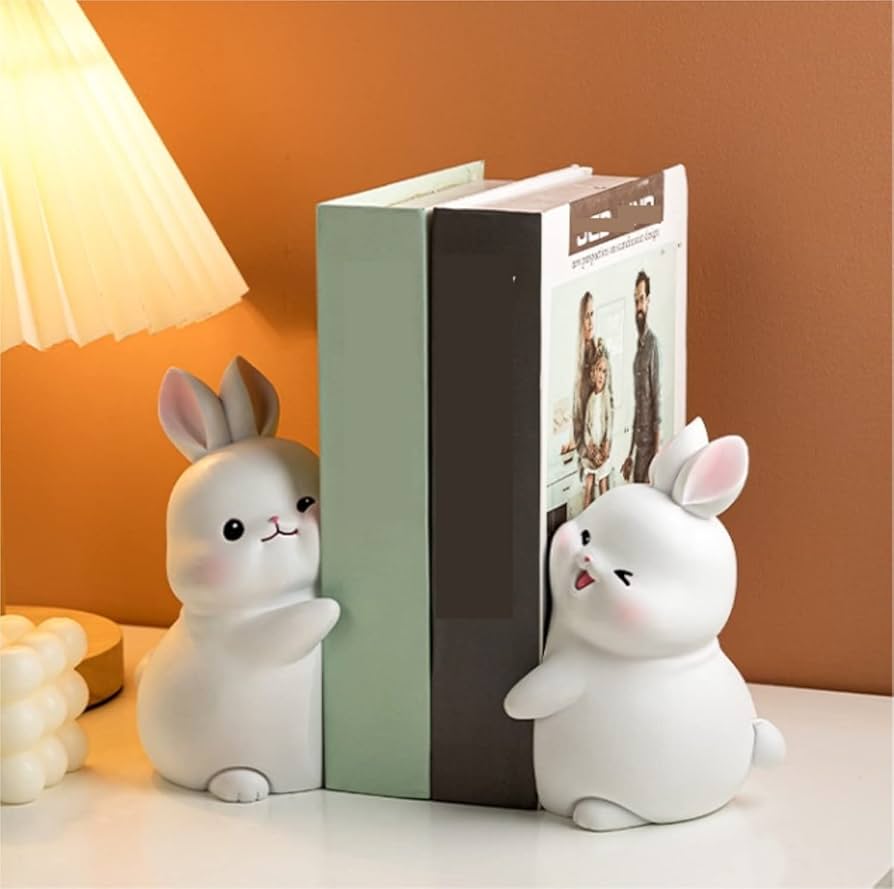 Amazon.co.jp: ブックエンド ブックスタンド かわいいウサギのブック