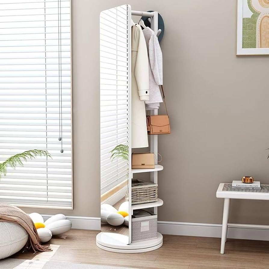 Amazon.co.jp: MIMIER 姿見鏡 ハンガーラック付 ミラー 鏡 全身 姿見