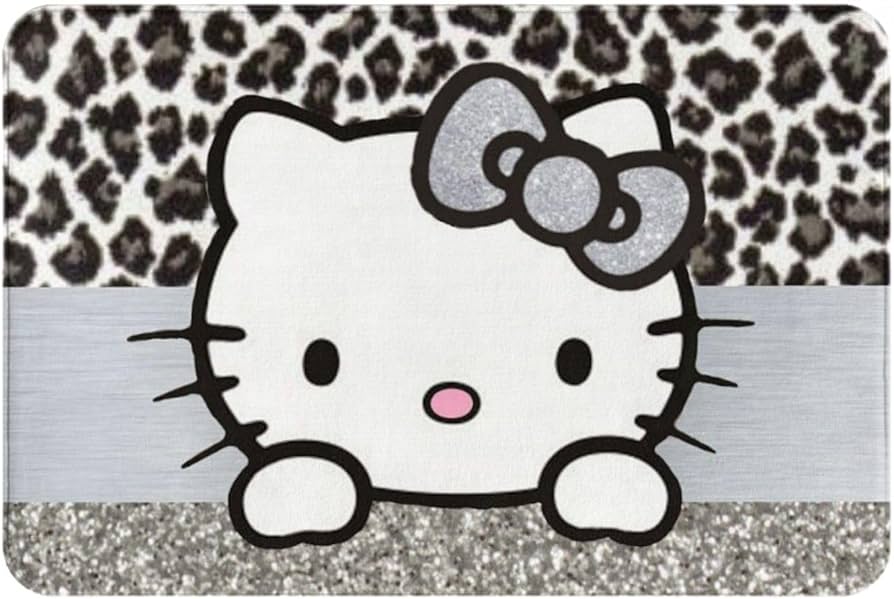Amazon | COOLEAD 玄関マット ヒョウ柄 ハローキティ アニメ 浴室