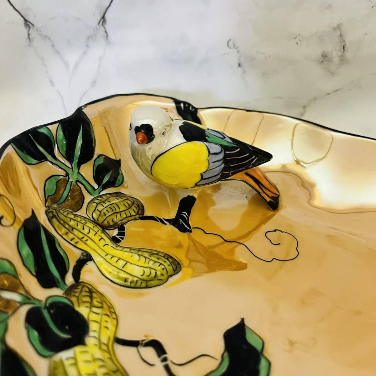 オールドノリタケ/デコレディ/グリーンアイ/ビーチハット】アールデコ