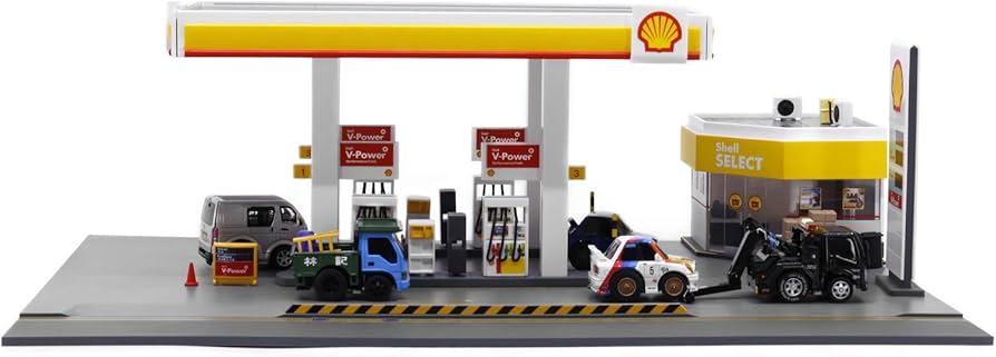 Amazon | TinyQ BQ08 Shell シェル ガソリンスタンド ジオラマセット