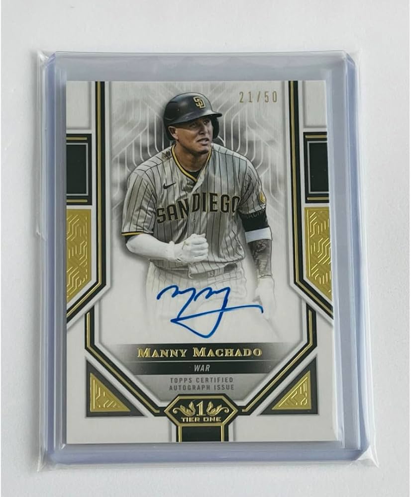 Amazon.co.jp: 50シリ2023 Topps Tier One マチャド 直筆サインカード