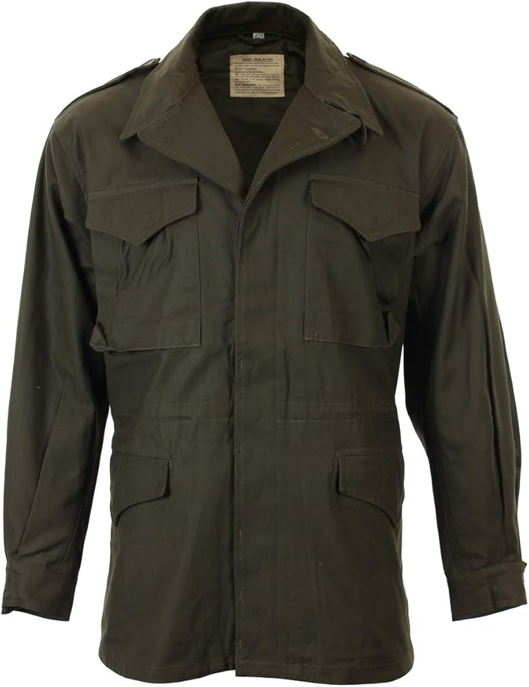 Amazon | Mil-Tec レプリカ アメリカン M43 ジャケット, オリーブ, 38