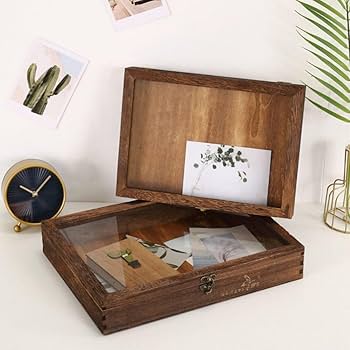 Amazon.co.jp: SEWACC 標本ケース 木製 標本箱 透明窓付き ジュエリー