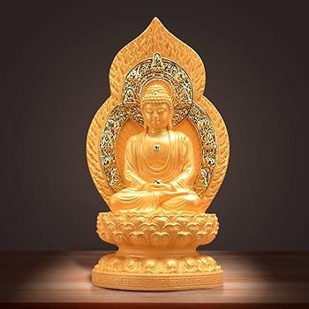 Amazon｜釈迦如来像 釈迦牟尼仏立像 樹脂製仏像 仏教美術品 開運