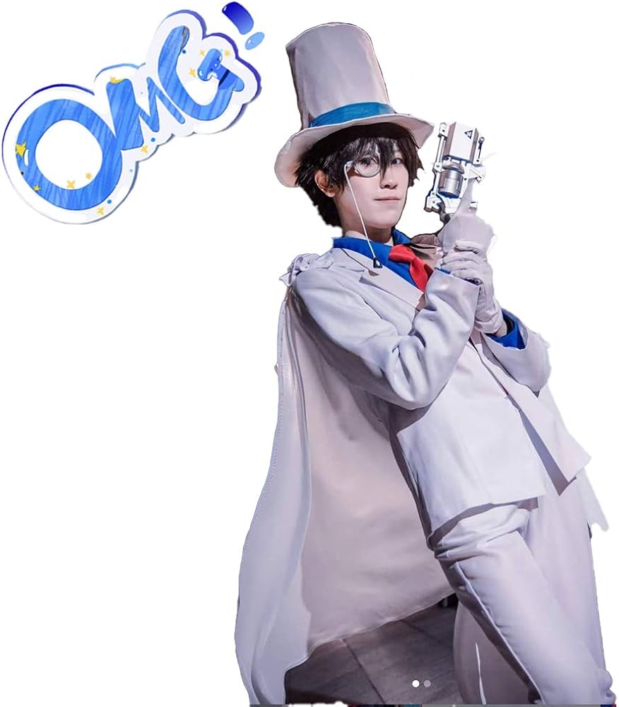 Amazon.co.jp: [OMG] 怪盗キッド コスプレ衣装 名探偵コナン 子供用