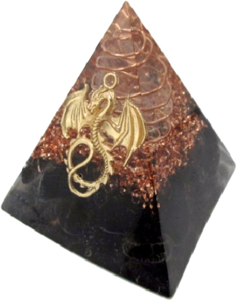 Amazon.co.jp: RELIGHT オルゴナイト 天然石 水晶 ピラミッド 龍