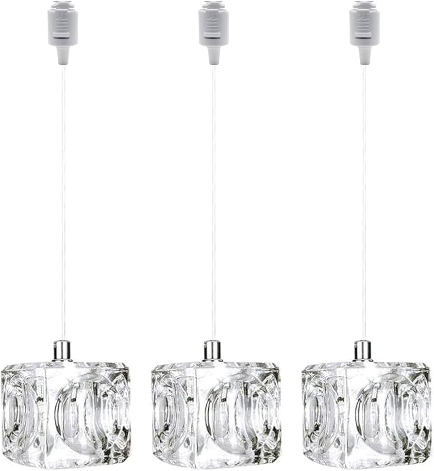 Amazon.co.jp : 億兆堂 3灯ペンダントライト ガラスキューブ 氷塊