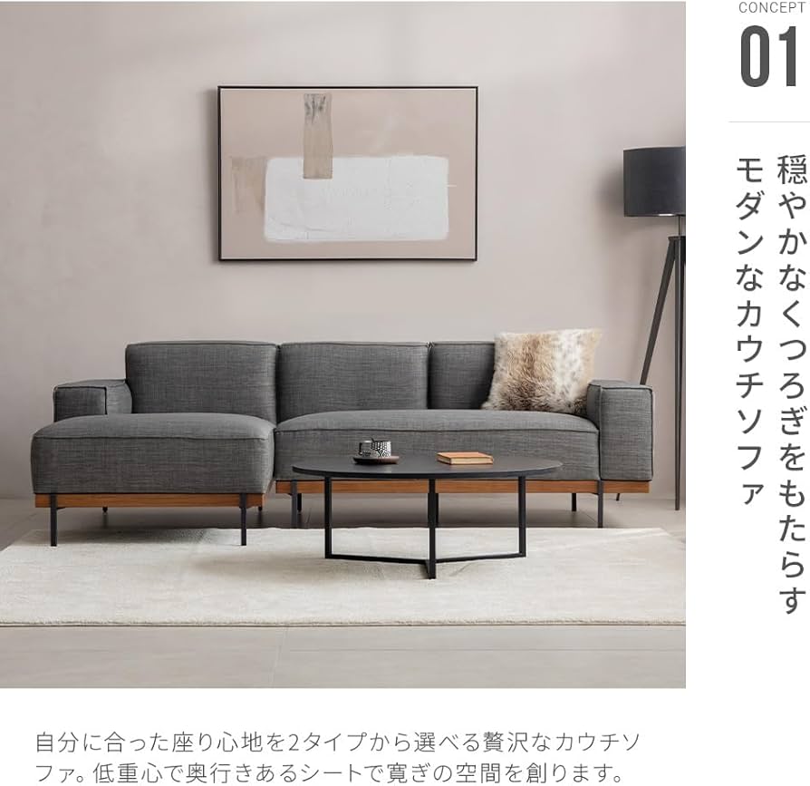 Amazon｜アルモニア (Armonia) ソファ ファブリック 3人掛け 【K-123