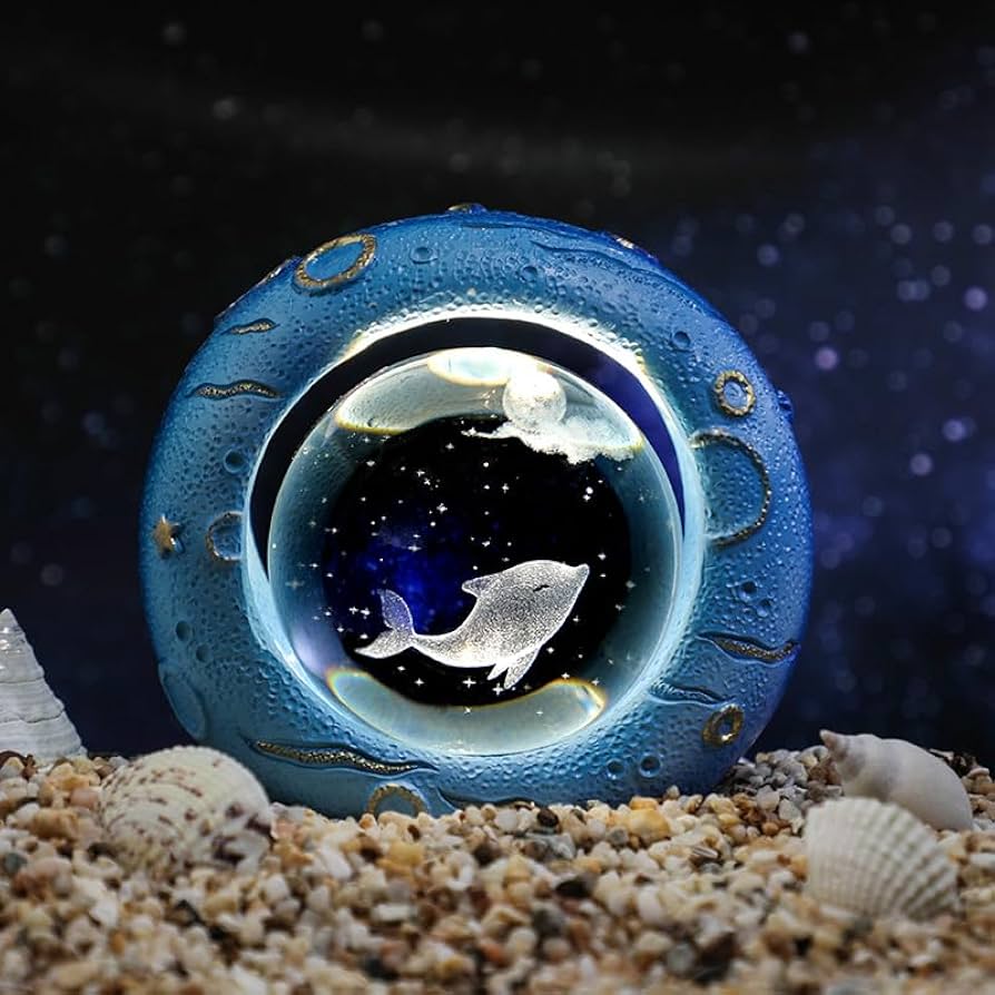 Amazon.co.jp : 3Dドルフィンクリスタルボールナイトライト