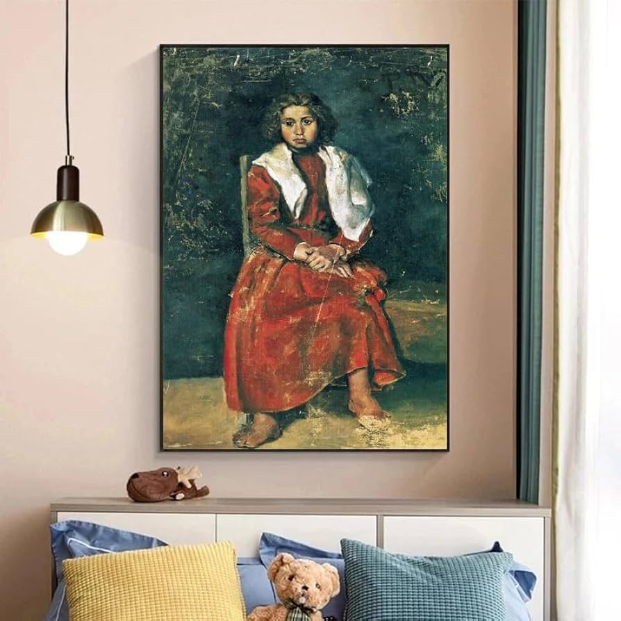 Amazon.co.jp: パブロ・ピカソ裸足の女の子ポスター抽象的な壁アート