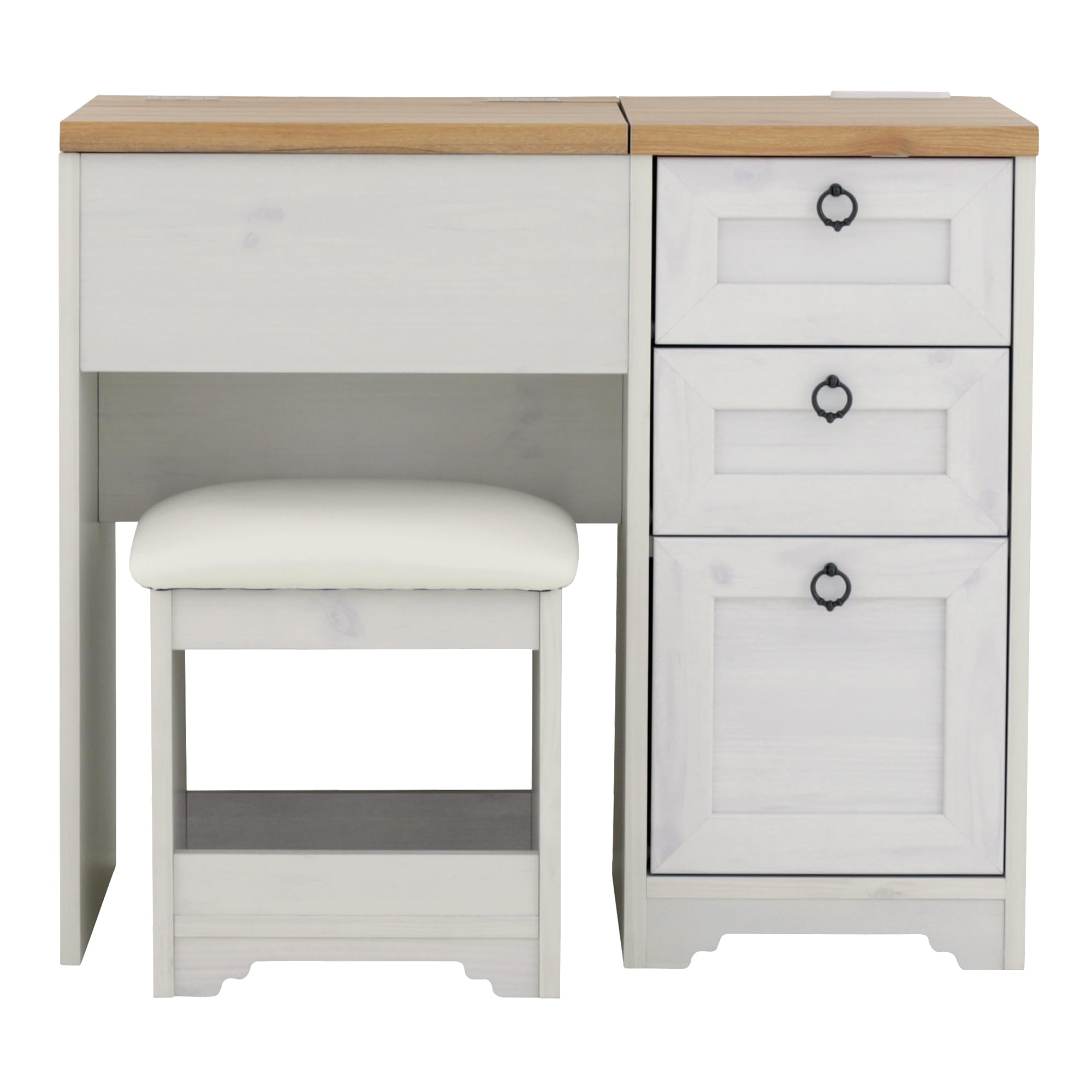 Amazon｜佐藤産業 ANRI デスクドレッサー 幅80cm 奥行40cm 高さ70cm