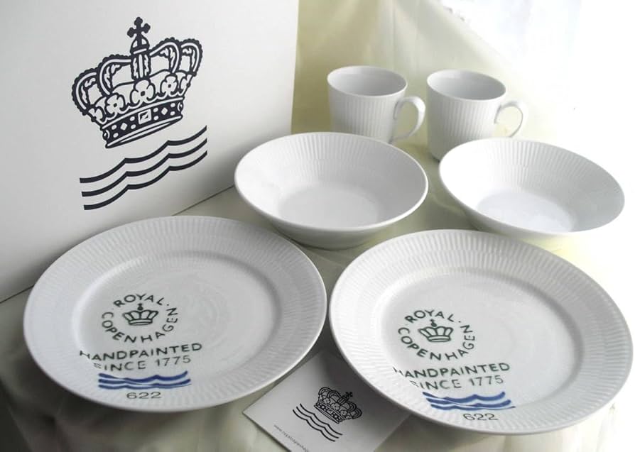 Amazon.co.jp: ロイヤルコペンハーゲン ホワイトフルーテッドマグ2個