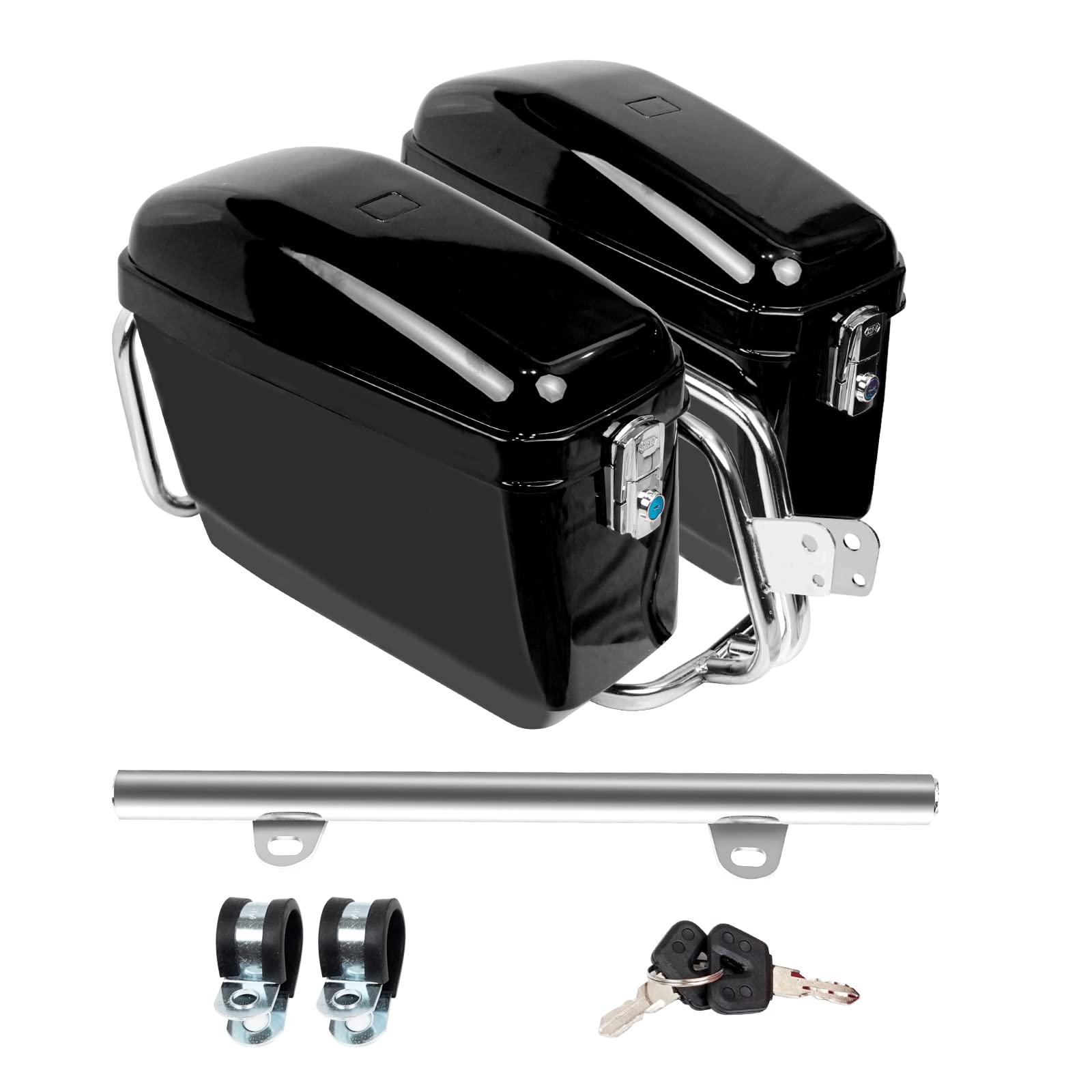 Amazon | POWER PANDA バイク サイドボックス バイク用 大容量 サイド