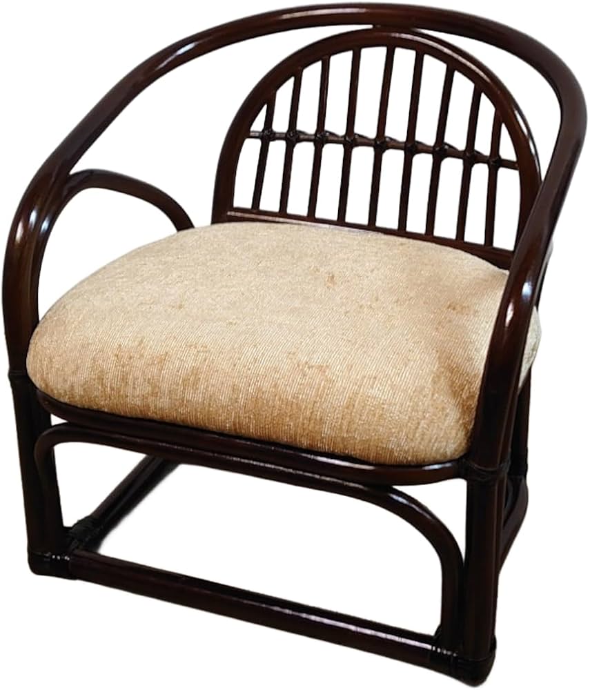 Amazon｜籐らくらく椅子 座椅子 ロータイプ 座面高30cm アームレスト
