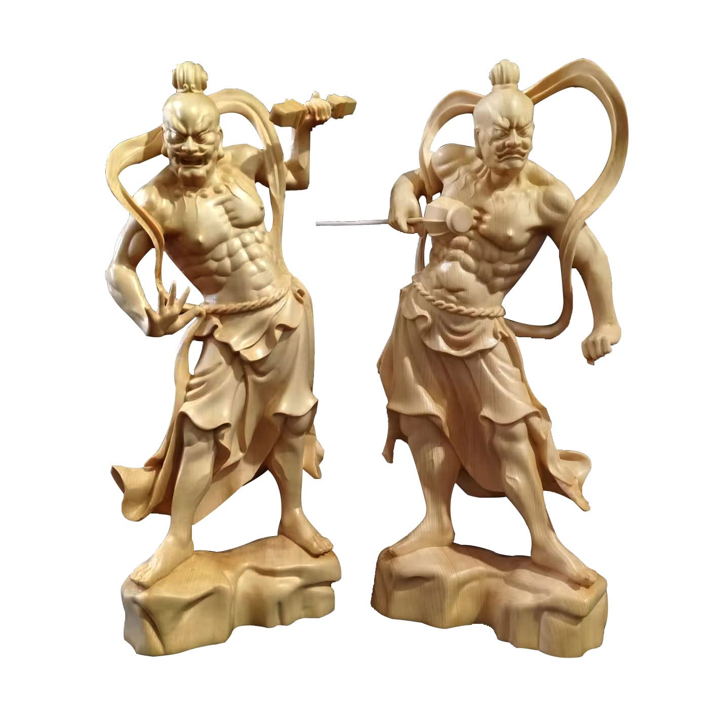 Amazon｜仁王像 置物 金剛力士 木彫り 桧木（ヒノキ）仏像コレクション