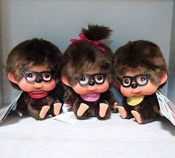 Amazon.co.jp: 顔デカ モンチッチ 座り メガネ 香港限定 3体セット