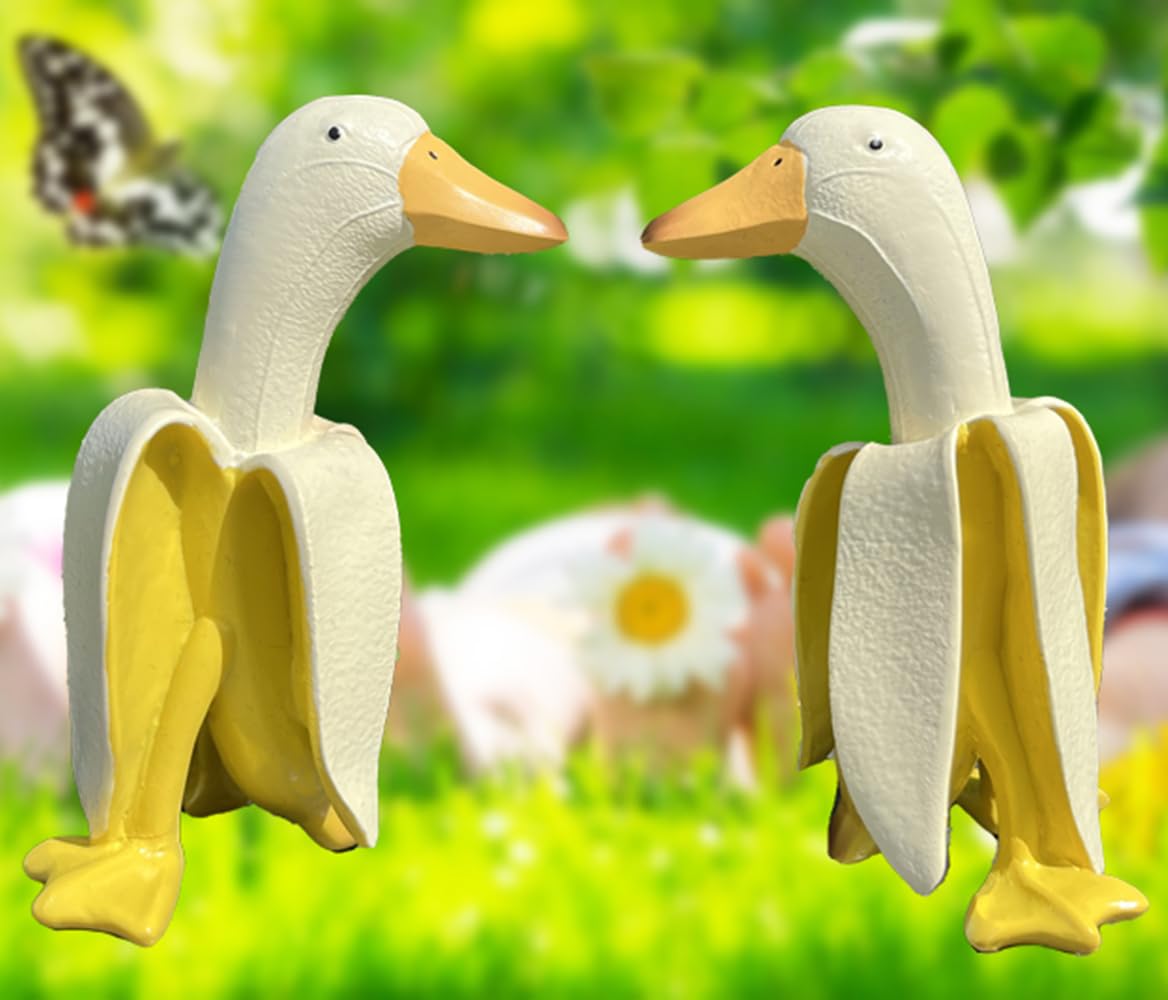 Amazon.com : Tellme 2 PCS Banana Duck Statues, Creative Whimsical