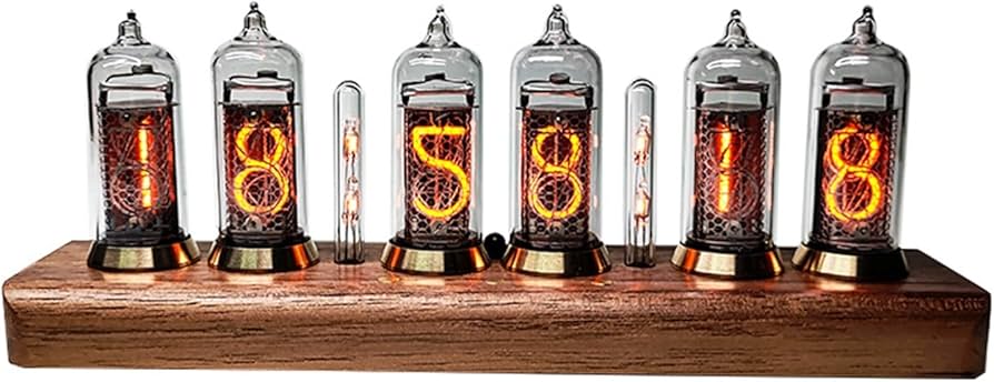 Amazon.co.jp: IN-14 ニキシー管時計、ヴィンテージLEDグロー時計、6