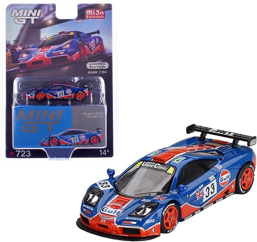 Amazon.com: TSMMODEL Mini GT McLaren F1 GTR Gulf Racing #33, 1:64